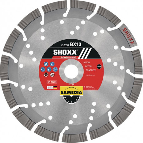 Disque diamanté SHOXX BX13 D. 125 mm perçage de 22.23 mm soudé au la 