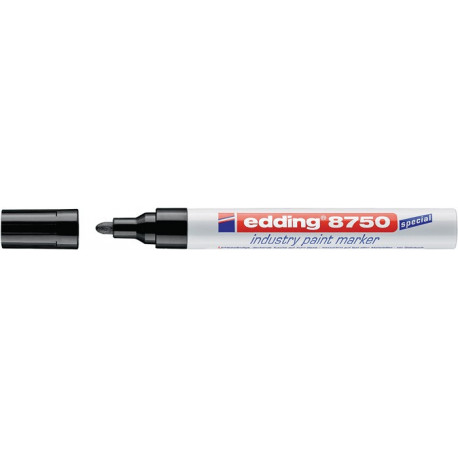 Marqueur à encre industriel 8750 noir graduation 2-4 mm pointe ronde EDDING (Par 10)