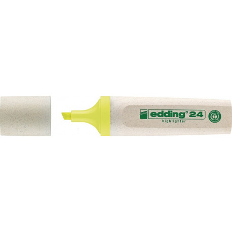 Surligneur 24 EcoLine jaune graduation 2-5 mm pointe biseautée EDDING (Par 10)