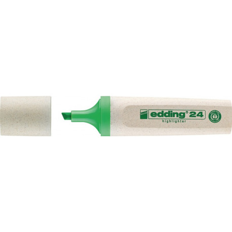 Surligneur 24 EcoLine vert clair graduation 2-5 mm pointe biseautée EDDING (Par 10)