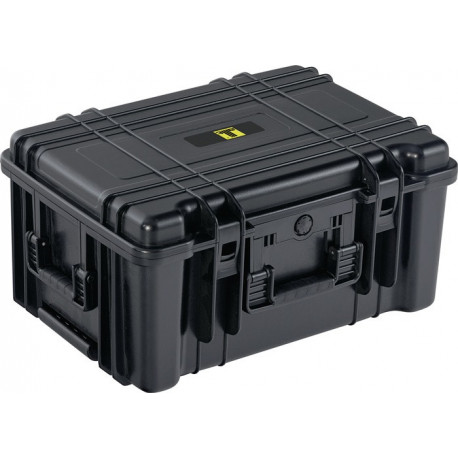 Valise plastique DinoPlus L440xL600xH285mm ABS 2 poignées extractibles. Manche télescopique rouleaux noir 47.4l 