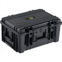 Valise plastique DinoPlus L440xL600xH285mm ABS 2 poignées extractibles. Manche télescopique rouleaux noir 47.4l 