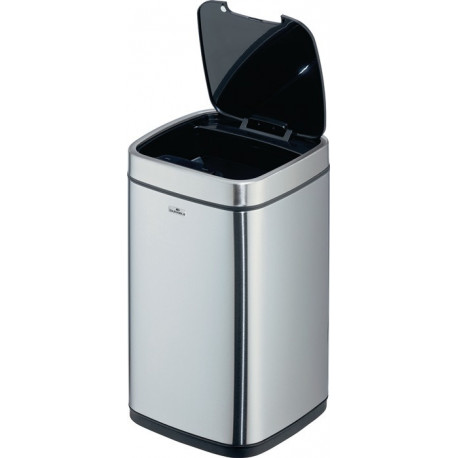 Poubelle NO TOUCH 12L 12 l H430mm acier inoxydable / plastique mét. argent DURAB 