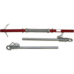 Tige de remorquage galvanisé L1.8xl70xH55mm poids 5.1 kg rouge/argent 
