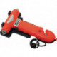 Marteau de secours plastique robuste L150xl95xH27mm poids 0.19 kg orange 