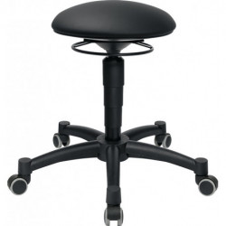 Tabourets pivotants Body Balance avec roulettes rembourrage en similicuir noir r 