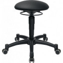 Tabourets pivotants Body Balance avec roulettes rembourrage en similicuir noir r 