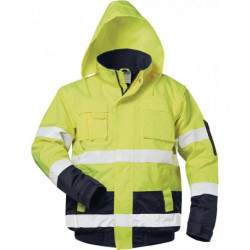 Veste pilote haute visibilité HASSO Taille M jaune fluo/marine SAFESTYLE 