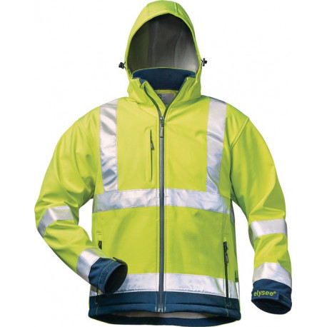 Veste softshell haute visibilité LIAM Taille XXL jaune fluo/marine ELYSEE 