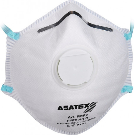 Atemschutzmaske FFP 2/V NR D m.Ausatemventil 15ST/Box ASATEX