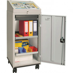 Jeu d’armoire à outils avec pupitre rapporté H1310xl500xP500mm gris clair/gris c 