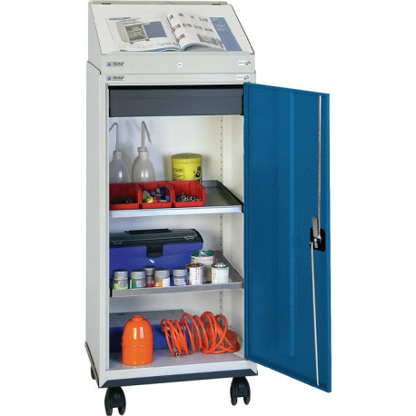 Jeu d’armoire à outils avec pupitre rapporté H1310xl500xP500mm gris clair/bleu g 