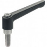 Levier de serrage réglable GN 300.1 d1 M 12 mm l1 92 mm l2 40 mm filetage extéri 