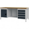 Établi gris anthracite. RAL 7016 l2000xH859xP750 mm Hêtre multiplex 40 mm 5 tiro 