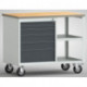 Établi PW 700 l.1000xP620xH805 mm hêtre Multiplex gris clair, RAL 7035 gris anthracite, RAL 7016 6 tiroirs