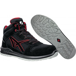 Botte de sécurité CLIFTON MID pointure 46 noire/rouge S3 EN ISO 20345:2011 cuir 