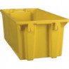 Bac gerbable-emboîtable PP jaune L800 x l400 x H300mm 