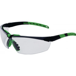Lunettes de protection Sprinter EN 166 EN 170 étriers noirs/verts.verre transpar 