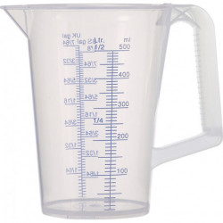 Gobelet gradué 0.5 l échelle imprimée en bleu polypropylène PRESSOL 