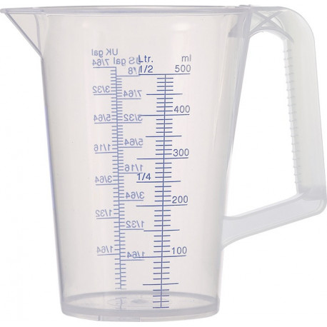 Gobelet gradué 0.5 l échelle imprimée en bleu polypropylène PRESSOL 