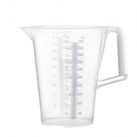 Gobelet gradué 5 l échelle imprimée en bleu polypropylène PRESSOL 