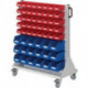 Chariot à roulettes RasterMobil H1230xl1000xP500mm Boîtex.18xtaille6 bleu/40xtai 