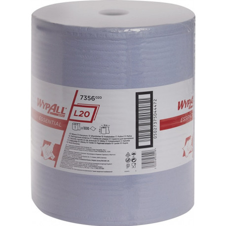 Essuie-tout Wypall L20 7356 L380xl350env. mm 2 couches bleu 1 rouleau x 1000 ser