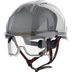 Casque d'escalade industriel EVO® VISTAlens® Dualswitch™ blanc/ABS fumé 