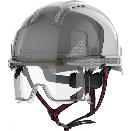 Casque d'escalade industriel EVO® VISTAlens® Dualswitch™ blanc/ABS fumé 