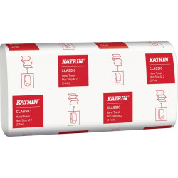 Serviette pliée Katrin Classic M 2 2 couches blanche L203 mm xl240 mm env. 4000 