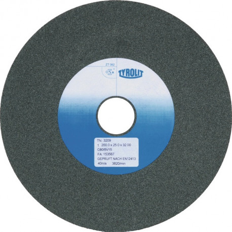 Disque pour tourets à meuler D.175xB25x32 mm 80 80 carbure de silicium TYROLIT