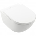 WC suspendu à fond creux V&B SUBWAY 3.0 sans rebord. avec TwistFlush blanc