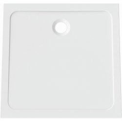 FORMAT DESIGN Mineralguss-Duschwanne weiß. 100x100x3cm. mit Antirutsch