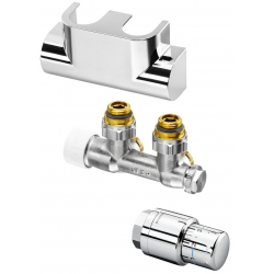 FORMAT Therm Badheizkörper-Anschluss-Set Set 4. Eck. verchromt
