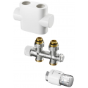 FORMAT Therm ensemble de raccordement de radiateur de salle de bain 1er pass. Blanc