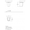 FORMAT Design Halbsäule we F-clean. KERAFIX-Befestigung. f HWB