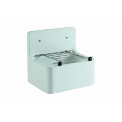 Évier V&B O.NOVO 520x490x390mm. avec grille rabattable blanche