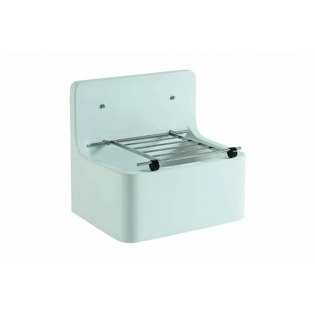 Évier V&B O.NOVO 520x490x390mm. avec grille rabattable blanche