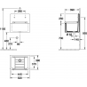 Évier V&B O.NOVO 520x490x390mm. avec grille rabattable blanche