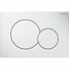 Plaque de déclenchement Geberit Sigma01 double touche: Blanc alpin