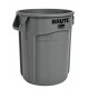 Fût polyvalent gris 76 l PE D. extérieur 495xH581 mm RUBBERMAID