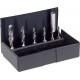 Jeu d'embouts mixtes, coffret plastique, Contenu : respectivement 1 foret taradeur M3 à M10