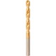 Foret hélicoïdal avec queue cylindrique, en acier à coupe rapide, type N, DIN 338, surface avec revêtement TiN, Ø h8 : 5,10 mm, Long. totale 86 mm