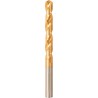 Foret hélicoïdal avec queue cylindrique, en acier à coupe rapide, type N, DIN 338, surface avec revêtement TiN, Ø h8 : 5,10 mm, Long. totale 86 mm