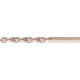 Foret hélicoïdal à queue cylindrique, en acier à coupe rapide, type W, DIN 338, surface sans revêtement, Ø h8 : 1,70 mm, Long. totale 43 mm