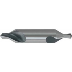 Foret à centrer en carbure monobloc, Ø de foret : 3,15 mm, Ø queue h9 8,00 mm, Long. totale 50,0 mm, Pour Ø de la pièce à usiner : 30-40 mm