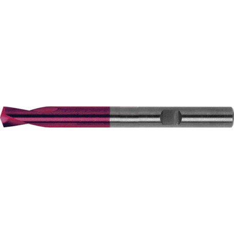 Foret à pointer CN en carbure monobloc, à queue cylindrique, 145°, surface à revêtement TiAIN, Ø h6 : 4 mm, Long. de goujure 12 mm, Long. totale 55 mm