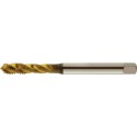 Taraud machine pour trous borgnes, DIN 371, Surface à revêtement TiN, Filetage : M4, Pas 0,7 mm, Long. totale 63 mm, queue Ø 4,5 mm