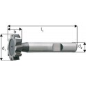Fraise pour rainures en T - une taille, Ø x Larg. : d1h 11 x b e8 : 19,5 x 4,0 mm, Long. totale l1 63 mm, pour clavette-disque 4,0 x 7,5 mm