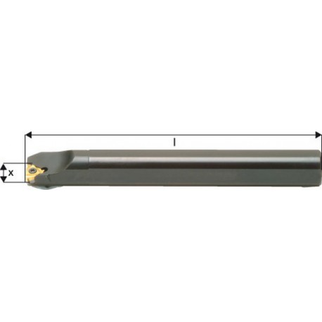 Barre d'alésage à filetage ISO pour l'usinage intérieur, Désignation : SIL 0013 M 16, Ø de queue 16 mm, Ø queue décalée 13 mm, Dimensions l : 150 mm